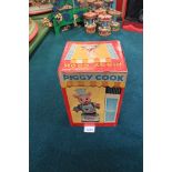 Yonezawa (Japan) #10621 Circa 1960s Piggy Cook Battery Operated Tin Toy Is With Original Box,