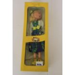 Pelham String Marionette Puppet Wood And Composition Tyrolean Girl With Box