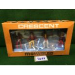 Crescent Toy Company Ltd (England) #204 Moveable Toy Figures Of Cowboy & Indians Complete With Box.