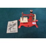 TSM Vulcan Junior Toy Sewing Machine With Clamps And Instructions