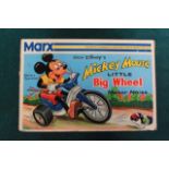Marx (Hong Kong) 1972 Mickey Mouse Battery Operated Little Big Wheel With Motor Noise Complete