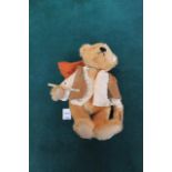 Steiff Teddy Bear "Flemish Painter Belgium" Golden Brown 42cm Comes With Box And Certificate Limited