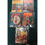 5 x Issues of Nyoka the Jungle Girl Comics issues #50, 51,54. 59 and #60 (1951) L. Miller & Son,