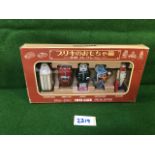 Kitahara (Japan) 1950s 1960s Toys Club Special Edition Mini Tin Toys 5 Piecesbeing "Bonnet Bus"