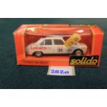 Solido GAM2 #50 Diecast Peugeot 504 Rallye In White With Racing Number 24 Complete In Box