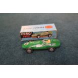 Corgi Toys Diecast model 150 Vanwall Formula 1 Grand Prix racing car in green with racing number