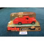 Dinky Toys # 282 Diecast Land Rover Fire Appliance Complete In Box