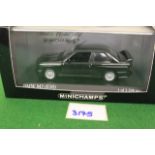 Minichamps Diecast BMW M3 1990 Metallic Black Complete With Box.