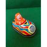 Dibro ( England) Lulu Tin Friction Dodgem Car With Driver 1950s 4 Inches Long