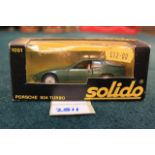Solido (France) #1051 Diecast Porsche 924 Turbo In Green Scale 1/43 Complete With Box