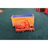 Matchbox Lesney Diecast # K-18 King Size Ready Mix Concrete Truck Complete With Box