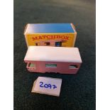 Matchbox Lesney #23 Diecast Trailer Caravan And Pink Jewson 1965 To 1970 Complete With Box