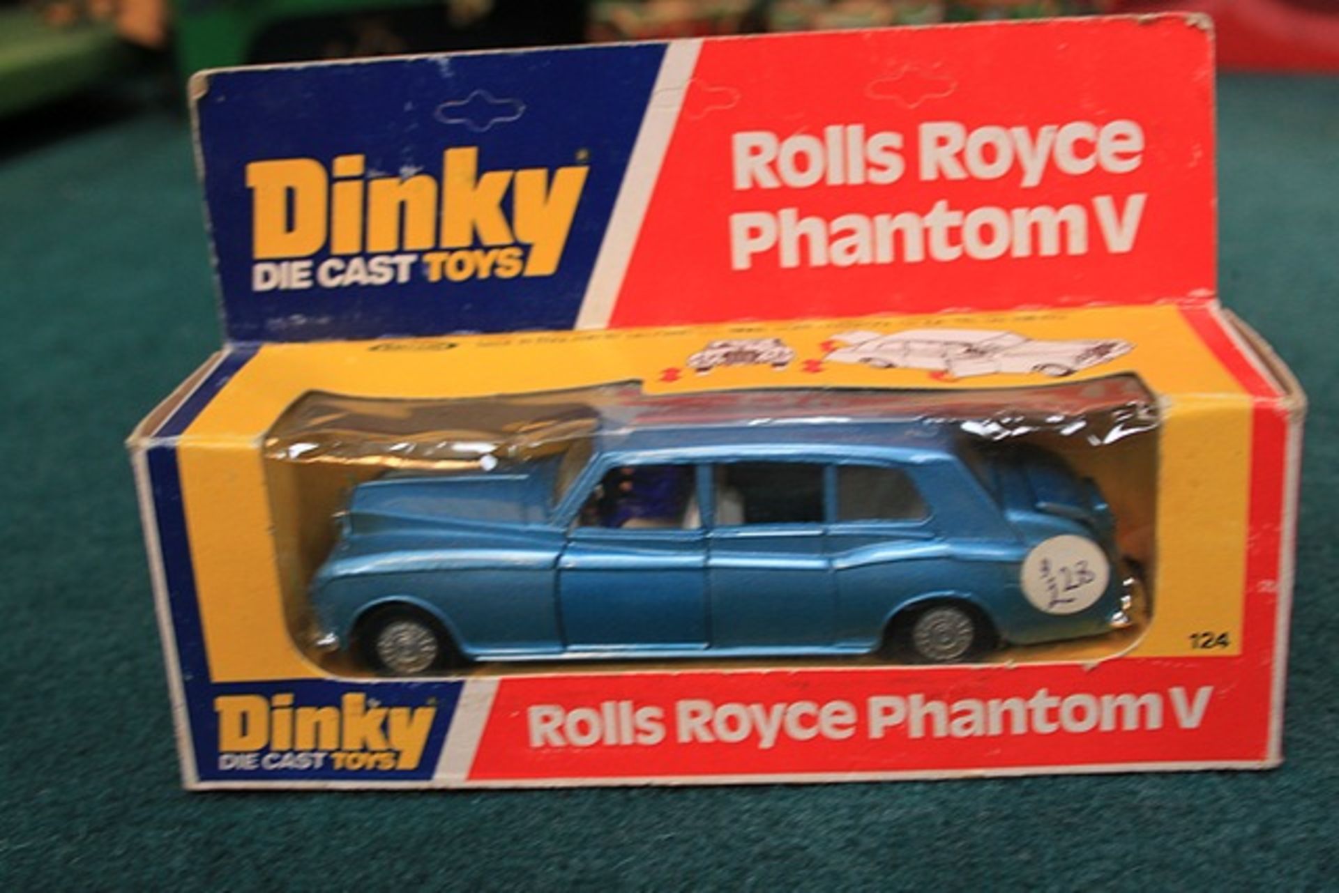 Dinky Toys Diecast # 124 Rolls-Royce Phantom V In Blue Complete With Box. - Image 2 of 2