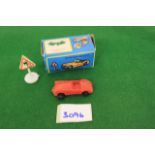 National Toys (Hong Kong) 1960 Austin Healey Number 3136 And Road Sign Complete With Box