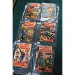 Marvel Comics 6 x Sgt,Fury And His Howling Commandos Vintage Comics Comprising Of Sgt. Fury #51 (
