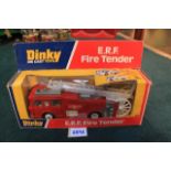 Dinky Toys #266 Diecast E.R.F Fire Tender Truck Complete With Box.