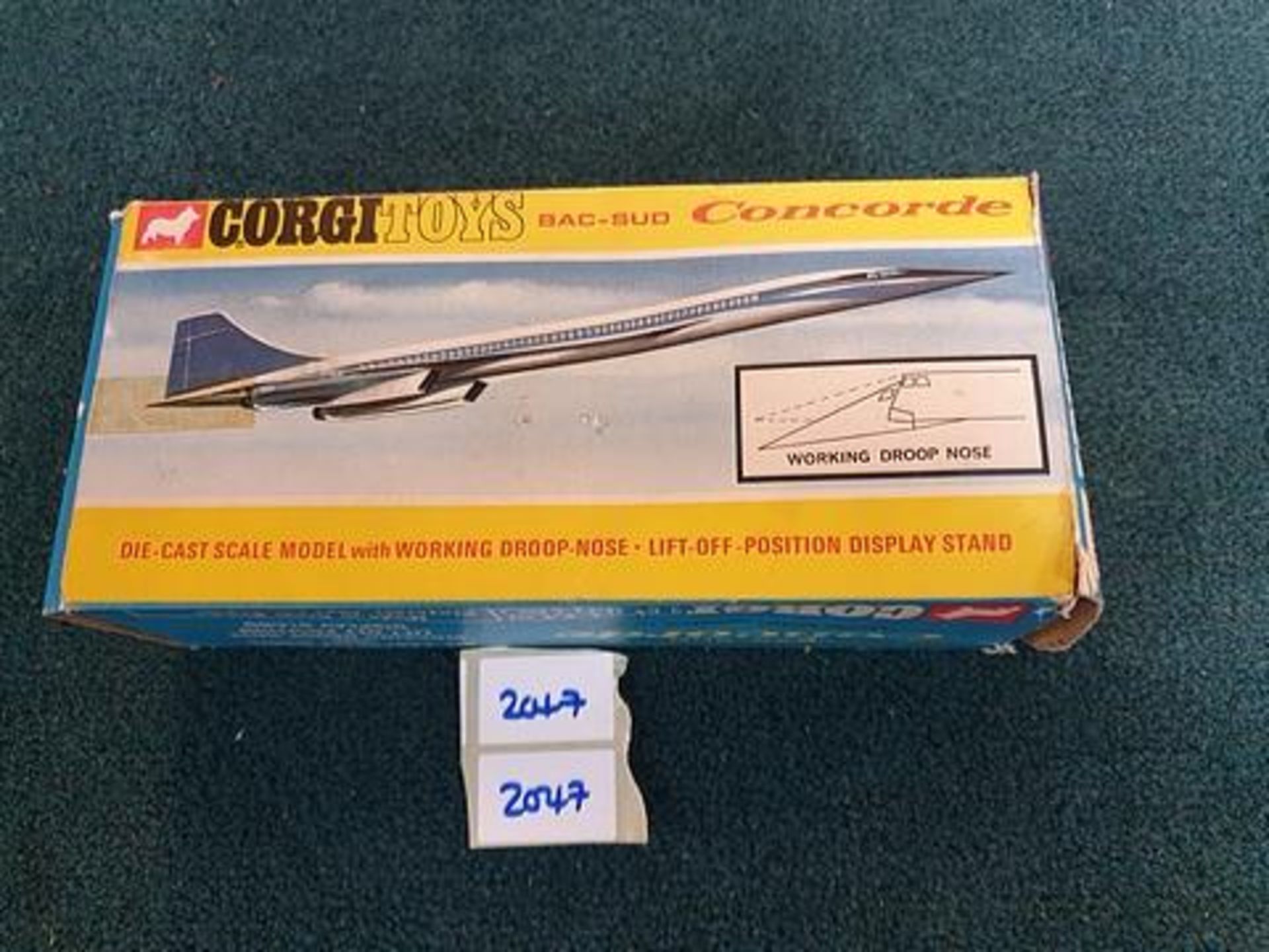 Corgi #650 Diecast Bac-Sud Concorde 650 With BOAC Livery Year 1970 Complete With Box