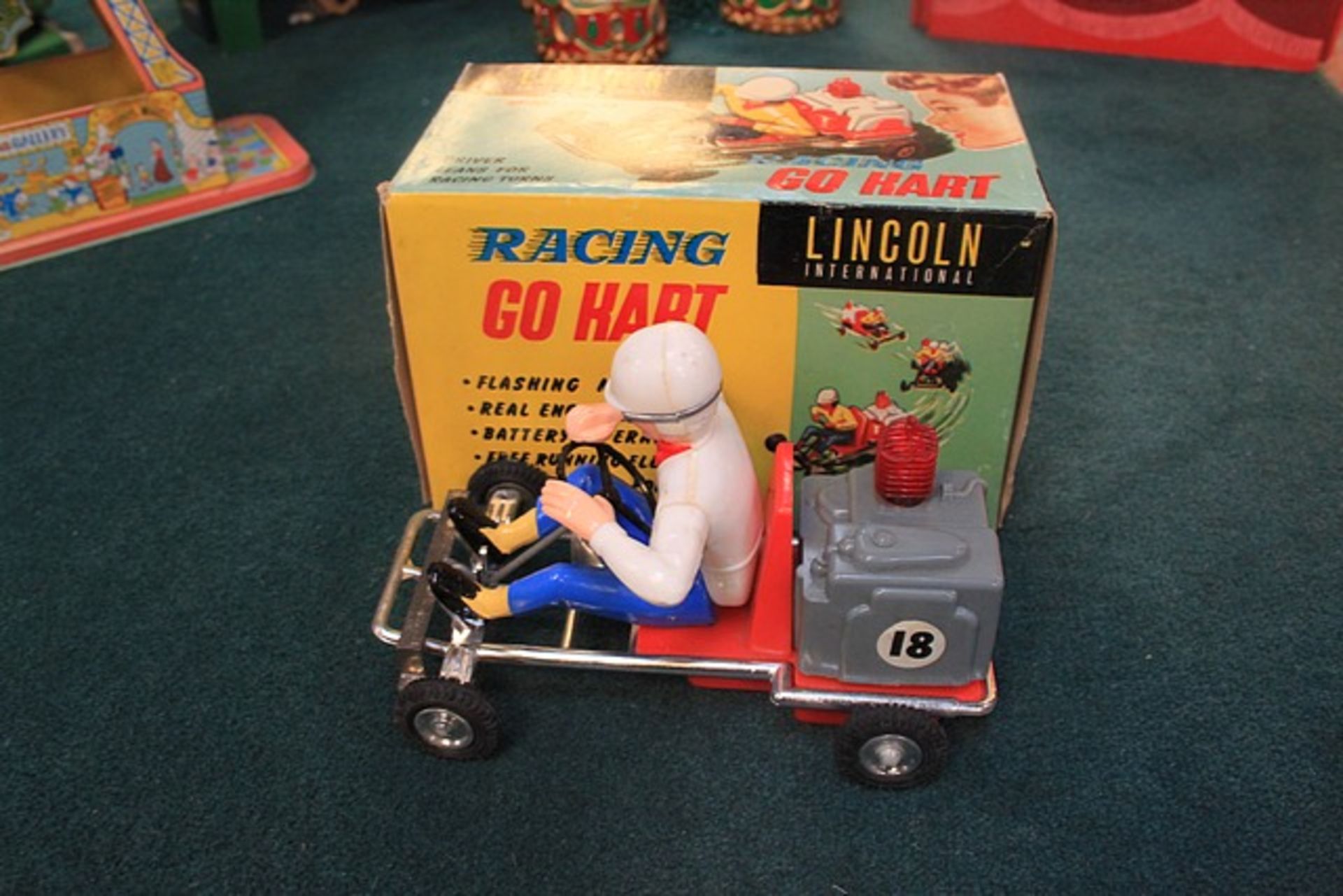 Lincoln International battery operated racing go kart complete with box