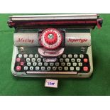 Mettoy 1950s Tin Supertype Typewriter Measuring 10 Inches By 6.5 Inches,And Standing 4.5 Inches