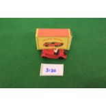 Matchbox Hong Kong Copies Polythene Miniature MG Roadster F. 72 Made In Hong Kong Complete With Box