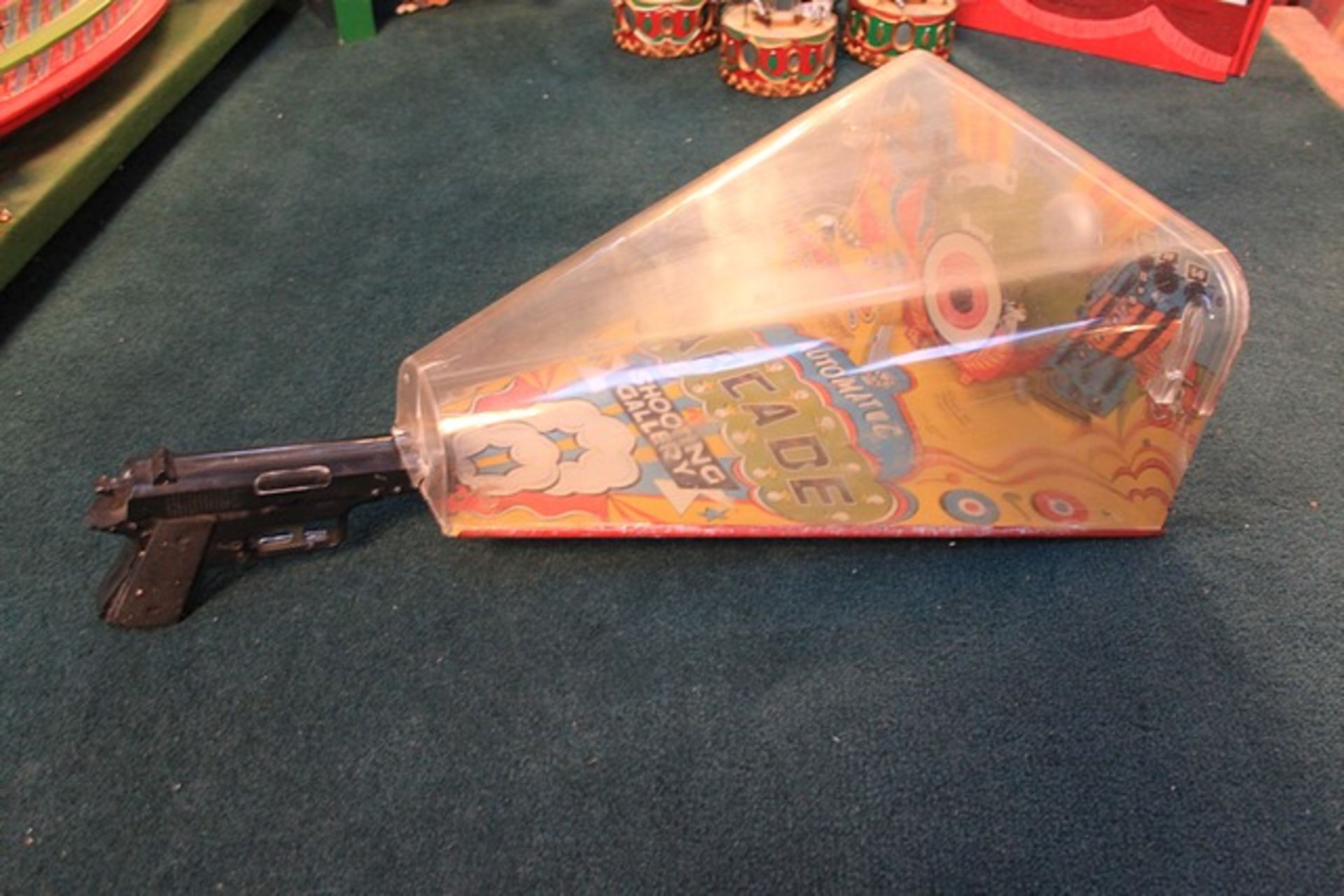 Louis Marx Automatic Arcade Shooting Gallery With Duck Targets 1950s Complete With Box. (Box Has - Image 2 of 3