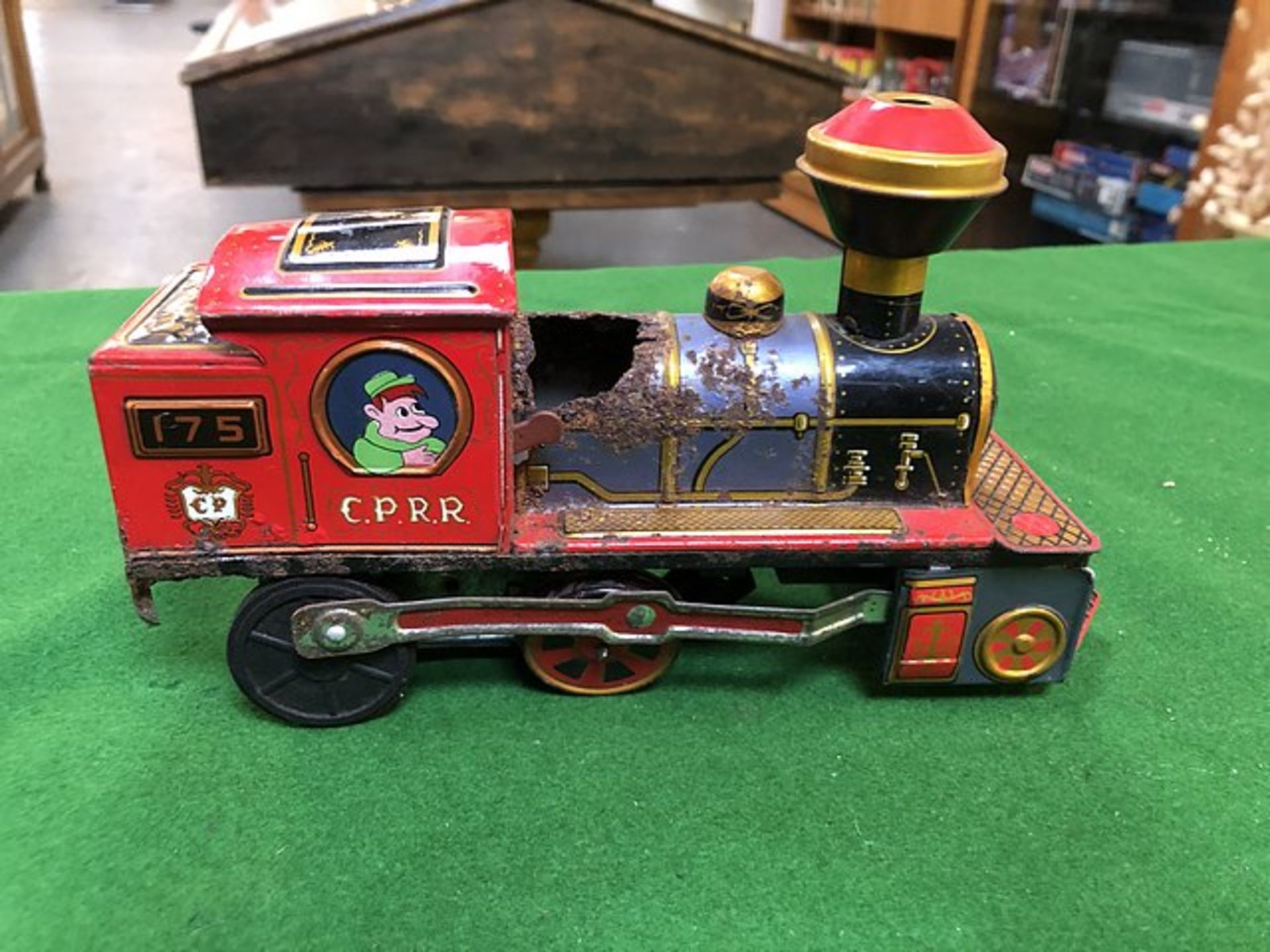 Vintage Red Tin Train - Image 2 of 2