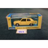 Solido (France) #19 Diecast Volkswagen Golf Yellow Scale 1/43 Complete With Box