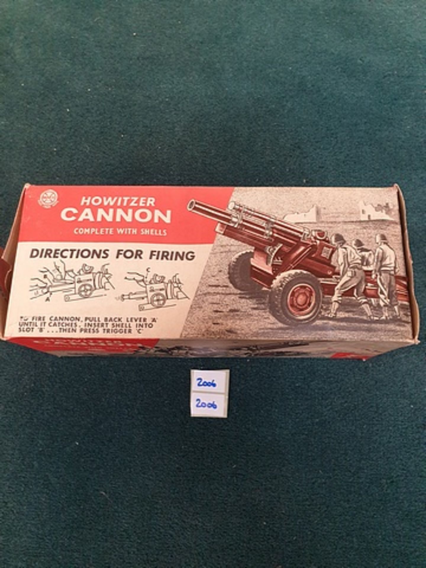 Louis Marx And Co (USA) Plastic Howitzer Cannon Complete With Shells