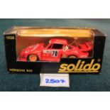 Solido (France) #1032 Diecast Porsche 935 In Red Racing Number 70 Scale 1/43 Complete With Box