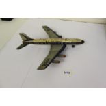 Joustra Tin Lithographed Air France Boeing 707 Friction Toy Airplane 1965 Measures 12 1/4" Long