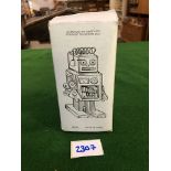 Small Tin Wind Up Robot Made In China Complete With Box