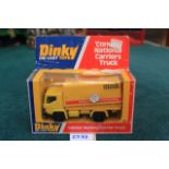 Dinky Toys Diecast # 383 Convoy National Carrier Truck Complete With Box.