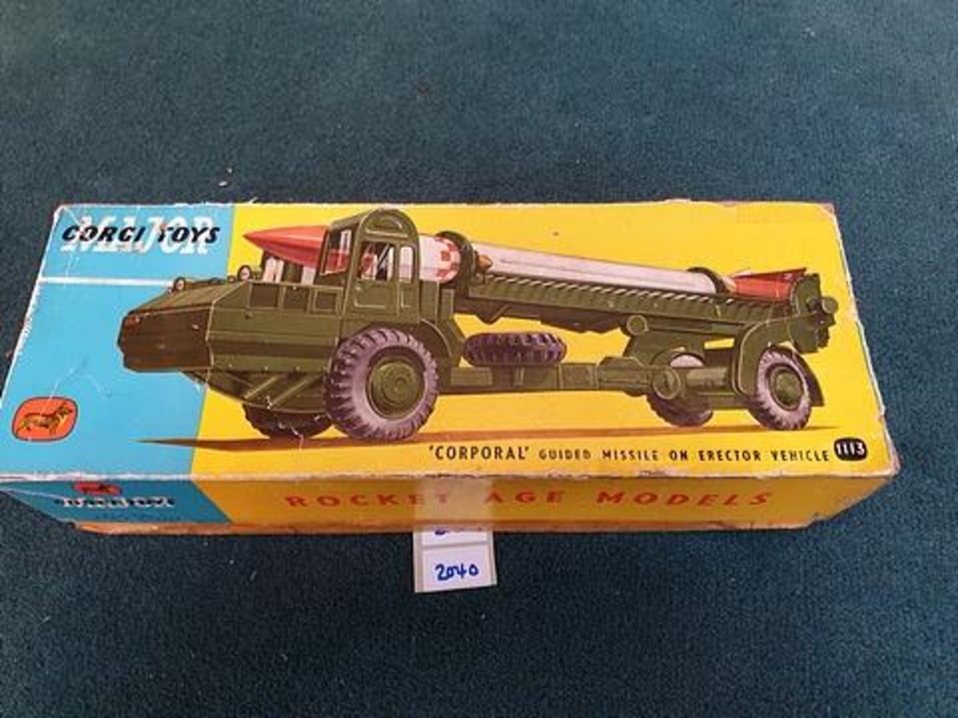 Corgi Major Toys # 1113 Military Corporal Guided Missile On Erector Vehicle Complete With Box