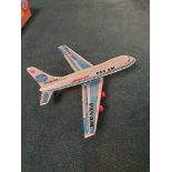 T.T Toys Takatoku (Japan) Tin Friction Powered Pan Am Boeing 747 Jumbo Jet Airplane 200 X 240 X