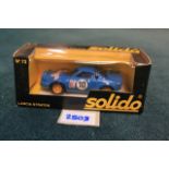 Solido (France) #73 Diecast Lancia Stratos In Blue With Racing Number 10 Scale 1/43 Complete With