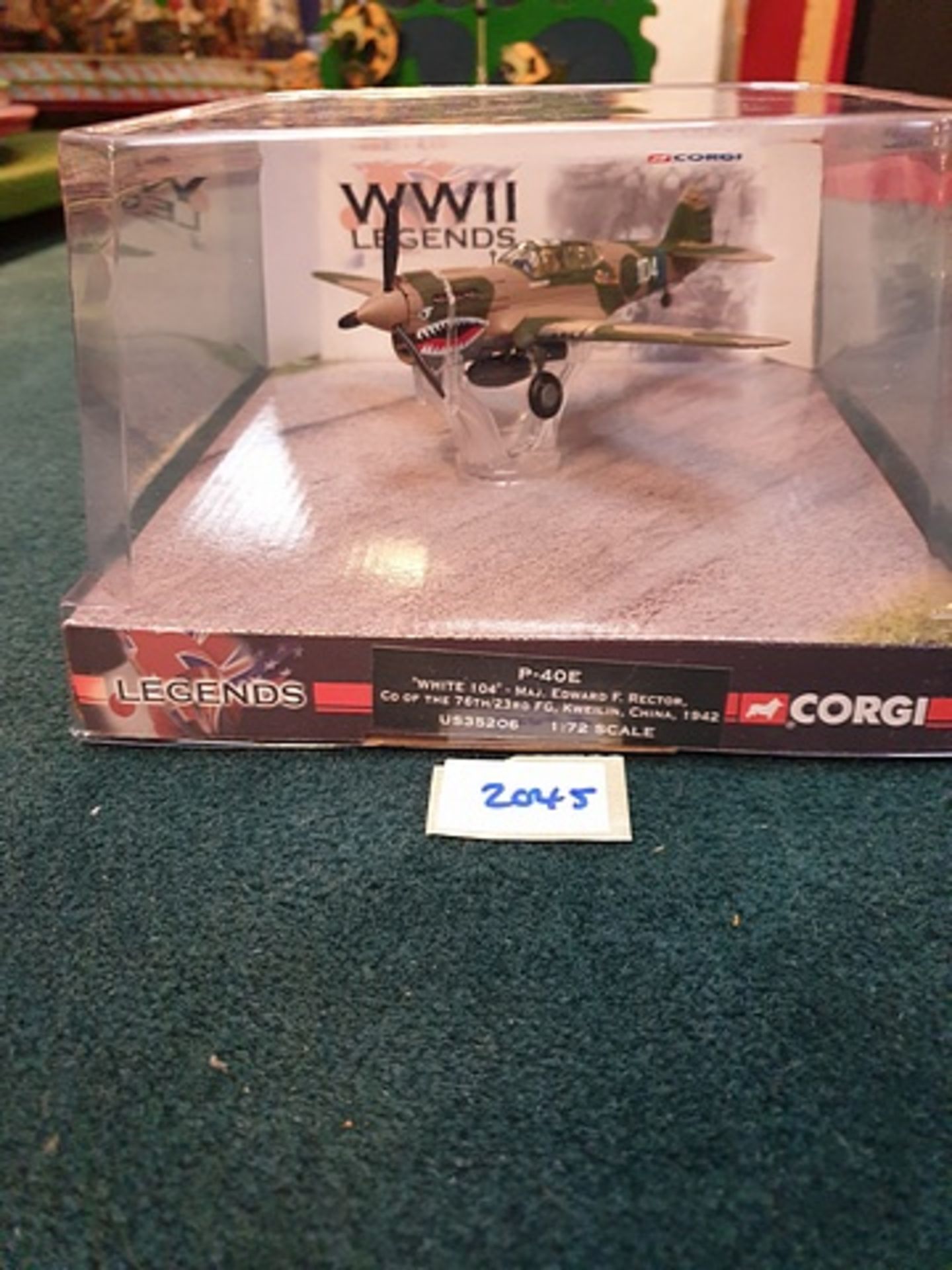 Corgi World War Ii Legends P-40e White 104 Maj Edward F Rector Co Of The 76th/23rd Fg, Kweilin, - Image 2 of 2