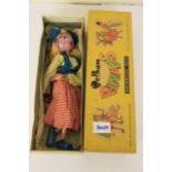 Pelham String Marionette Puppet Wood And Composition Of A Girl With Box