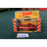 Lone Star Impy #76 Diecast Chevrolet Corvette G.T. Rally. Burgundy Complete In Box