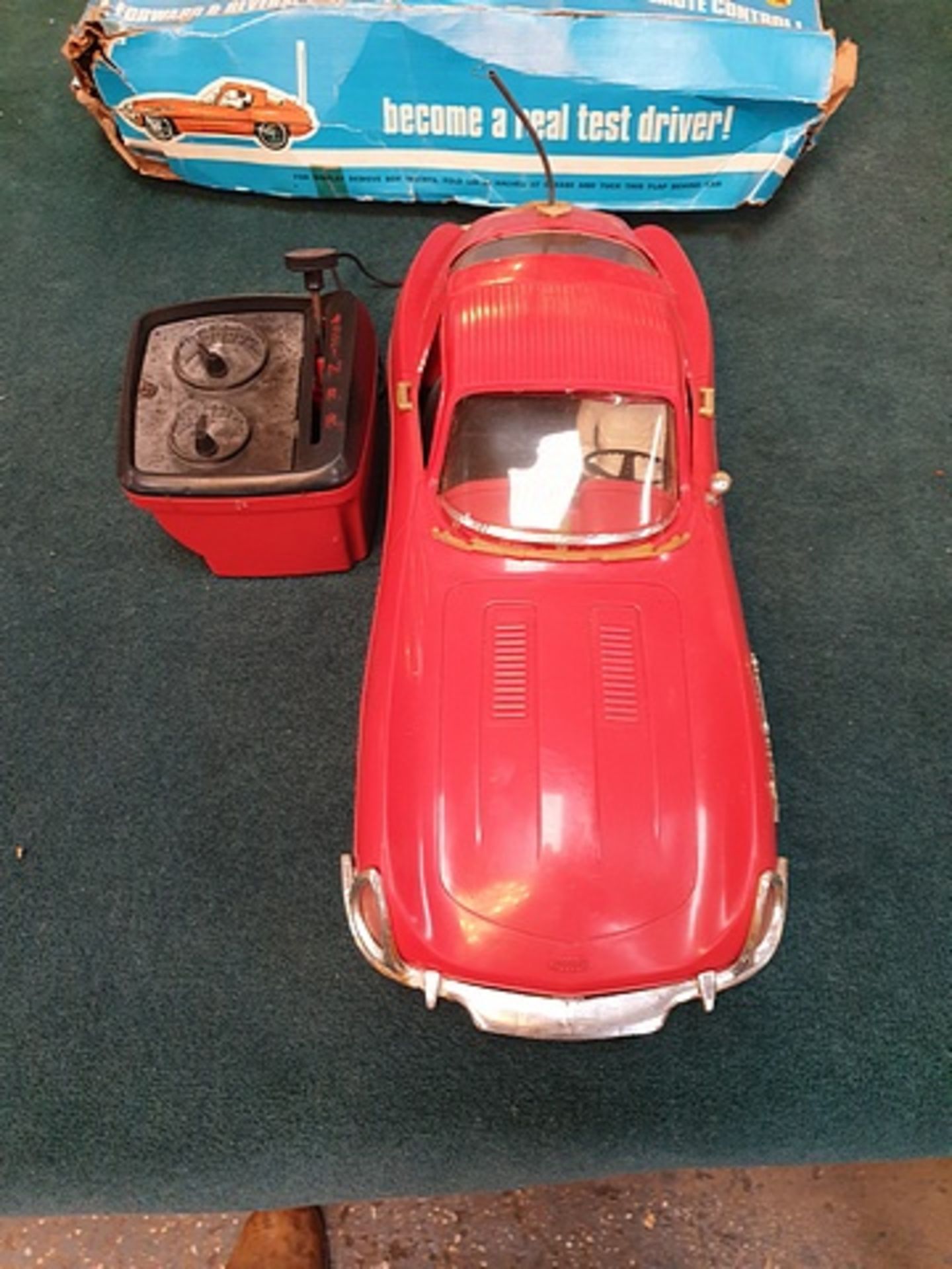 Tri-Ang Topper Toys 1966 Johnny Speed Remote Control Giant Size Racing Car Jaguar. Measures 21" - Image 2 of 3