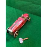 Raffles 1058 Vintage Red Tin Racing Car With The Number 2 Complete With Box
