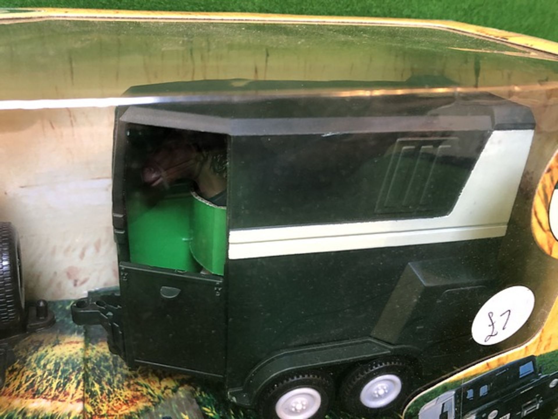 Halsall Diecast Land Rover Defender And Plastic Horse Box With Horse Complete Inbox - Image 2 of 3