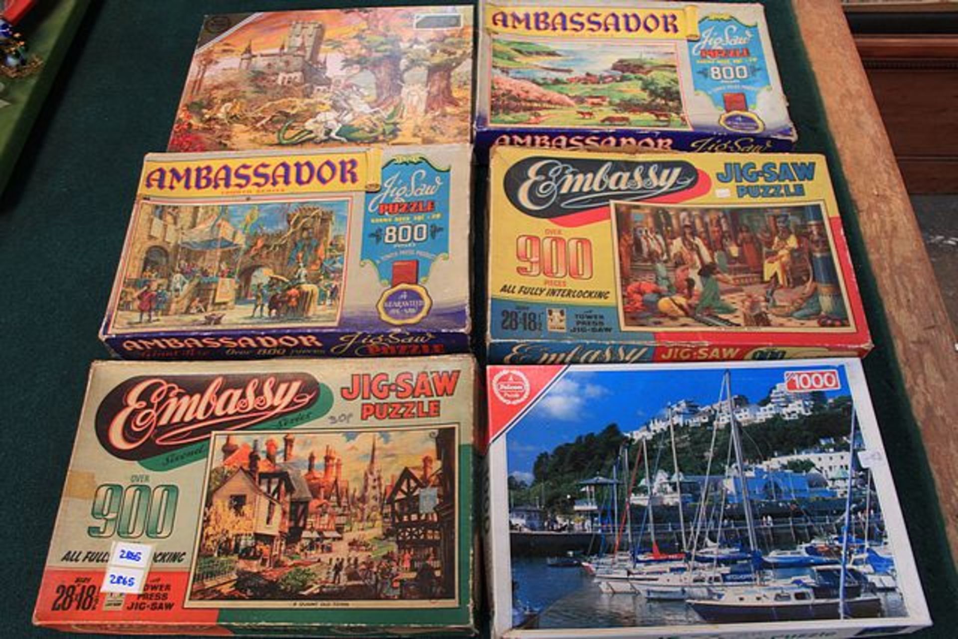 6 X Various Jigsaw Puzzles Comprising Of 1x750 Piece, 2x800 Pieces, 2x900 Pieces And 1x1000 Piece