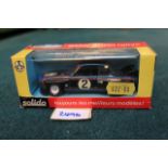 Solido (France) #25 Diecast BMW 3000 Rallye Black With Racing Number 2 Scale 1/43 Complete With Box