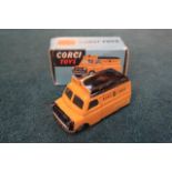 Corgi Toys Diecast model 408 Bedford AA Van yellow body and black roof with split windcreen complete