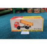 Dinky Toys # 438 Diecast Ford D800 Tipper Truck red cab yellow tipper Complete With Box