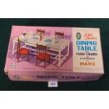 Marx Toys 1960s Little Hostess Dining Table With Four Chairs And Accessories Complete With Box