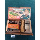 ALPS JAPAN EXCLUSIVE TIN FRICTION TOY DAIRIES TRANSPORT HAULAGE TRUCK SET & BOX