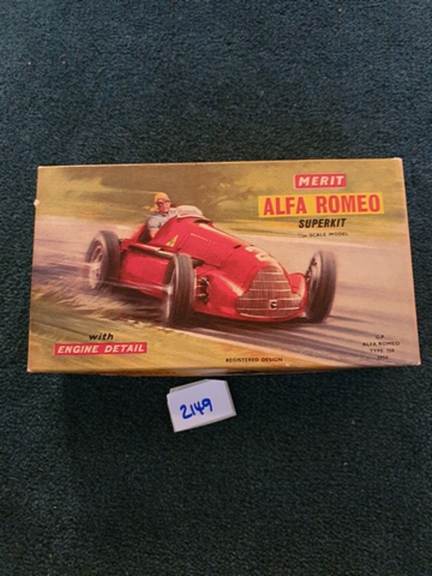 Merit #4601 GP Alfa Romeo Type 158 1/24 Scale Plastic Construction Kit Range Supplied In A Picture