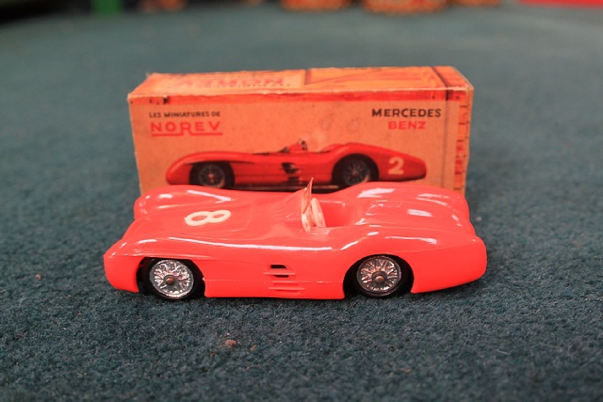 Norev (France) #20 Maserati Sport 200SI In Red With The Yellow # 3 Scale 1/43 Plastic Complete In - Image 2 of 2