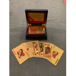 Playing Cards 24k Carat Gold Plated Game Poker Gift Deck The pack includes 52 playing cards and 2